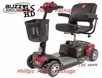Golden Technologies - Buzzaround XLS HD - Travel Scooter - 4-wheel - Red