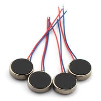 DZS Elec 4pcs Mini Vibration Motor with 35mm Length Lead Wire DC 3V 85mA 12000rpm Flat Button-type Motor For Mobile Phone Tablet Bluetooth Mini Fan Electronics Appliances 10x2.7mm