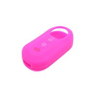 uxcell 3 Button Rose Red Car Silicone Remote Key Flip Cover Case Fob Protector for Fiat