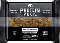Protein Puck Bar, Original Peanut Butter Flavor, Gluten Free, Vegan, Non GMO, Fiber Rich, Non-Dairy, 16ct Case