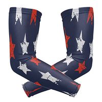 ZZKKO Retro Star Cooling Arm Sleeves Cover Uv Sun Protection for Men Women Running Golf Cycling Arm Warmer Sleeves 1 Pair