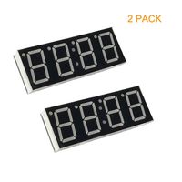 LS 2pcs LED 4-Digit 7-Segment Display Tube Module for Arduino MCU, Common-Anode LED Display Digital Tube, 72mmX26mm Red SCM Super Bright