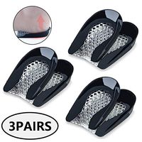 Orthopedic Insoles Shoe Inserts - Heel Cups for Heel Pain,Heal Dry Heel & Achilles Tendinitis - Heel Gel Pad for Woman(3 Pairs)