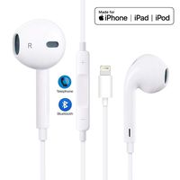 Lighting Earphones/Earbuds Connector Pop-up Pair Headphones Noise Isolating Headset Support Call Volume Control Compatible with iPhone 7/7 Plus/8/8 Plus/X 10/XS Max/XR for iOS 12