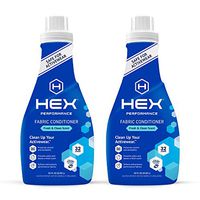 HEX Performance Fabric Conditioner, Fresh & Clean, 32 Load (Pack of 2) - Safe for Activewear, Eco-Friendly