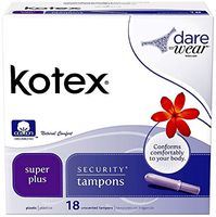 Kotex Super Plus Security Tampons, Unscented 18 ea (Pack of 5)