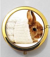 BlackKey Animal Rabbit 3-Compartment Decorative Pocket Gift Box Case Organizer for Pill, Color 2 -1823