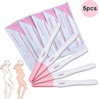 Dvluck 5 Pcs/Set Pregnancy Test Kit Home Accurate Urine Testing Early Pregnancy Strip