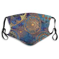 Psychedelic Trippy Art Anti-Dust Earloop Mouth Cover for Women Men, Pollen Cycling Painting Half Face Mouth Cover - Adjustable Elastic Band