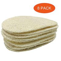 Natural Loofah Sponge Scrubbers, Natural Cleaner Eco-Friendly,Durable Non-Scratch Brush, Made from 100% Loofah Fibers, Oil Free. (Natural Loofah Sponge 8 Pack)
