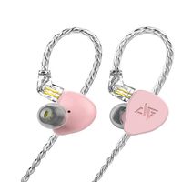 OKCSC F300 in Ear Monitor Dynamic Driver HiFi Earphone,Noise Canceling Earbud Headphones with Detachable 2 Pin Cable(Pink)