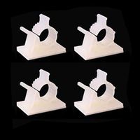 AISBO 30 Pieces White Cable Clips Adjustable Self-Adhesive Nylon Wire Clips Cable Management Drop Wire Holder (Max Diameter 0.39 inch) (White)