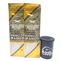 Twisted Hemp Wraps Designer Blends Hang 10 Mango with KC Pop Top (2 Packs)