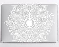 Modo Design Macbook Deathly Hallows Symbol Mandala Vinyl Decal Macbook Air 11 12 13 Pro 13 15 Macbook 12 inch Retina Cool Stickers Harry Potter Mac Book Custom Macbook Skins Stickers Decal MA2173