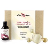 Naissance 'Knotty but Nice' Sensual Massage Oil Gift Set - 100% Natural Premium Therapeutic Aphrodisiac Massage Oil with Frankincense, Ylang Ylang & Patchouli Oils - Romantic Gift for Any Occasion