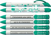 Greeting Pen Personalized Pens- Baby Twins Shower Favor/Birth Announcement Rotating Message Pen - 25 Pack (P-BP-28-25)