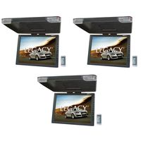Legacy 15" LCD TFT Car/SUV/Truck Flip Down Roof Mount Monitor TV IR (3 Pack)