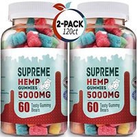 Supreme Hemp Gummies - 5000mg- 120ct - Organic Hemp Extract Infused - Relaxing, Pain Relief, Stress & Anxiety Relief, by New Age Naturals