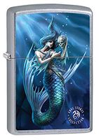 Zippo Lighter: Anne Stokes Mermaid with Skull - Street Chrome 79599
