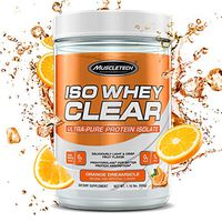 Muscletech Iso Clear Hydrolyzed Protein Drink Mix Powder, Ultra-Pure Isolate, Light and Refreshing, Keto Friendly, Orange Dreamsicle, 19 Servings (22g)