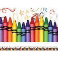 Edupress Crayons Straight Border Trim (EP63269)