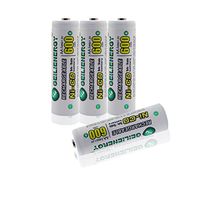Geilienergy AA NiCd 600 mAh 1.2 V Rechargeable Batteries for Solar Light (Pack of 4)