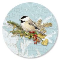 Holiday Birds Christmas Envelope Seals- Set of 72 Holoiday Envelope Stickers