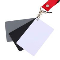 Serounder 3 in 1 18% Digital Photography Exposure Color Balance Card Set Gray/White/Black for Digital and Film Photography