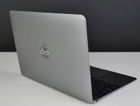 HP Glasses for Macbook Laptop Die-cut Vinyl Decal Sticker (White, Macbook with Reflective apple)