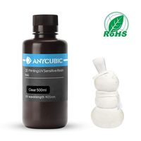 ANYCUBIC 3D Printer Resin, 405nm SLA UV-Curing Resin with High Precision and Quick Curing & Excellent Fluidity for LCD 3D Printing, 500ml Clear
