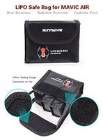 DJI Mavic Air Accessories Fireproof Lipo Satefy Bag (3pcs Batteries Storage)- Heat-Resistance Protective Cover Explosion-Proof Li-po Safe Guard Bag Pouch Charging Storage (Battery is NOT Included)