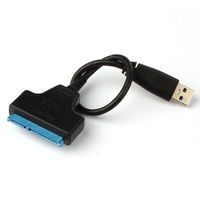 GotdSuper Speed USB 3.0 To SATA 22 Pin 2.5 Inch Hard Disk Driver SSD Adapter Cable Converter (Black)