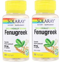 Solaray Fenugreek (Trigonella Foenum-Graecum) 620 Milligrams Dietary Supplement (100 VegCaps) Pack of 2