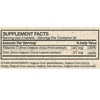 Futurebiotics Iron + Vitamin C, USDA Certified Organic, 90 Vegetarian Tablets