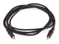 Monoprice 100644 6-Feet 3.5mm Stereo Plug/Plug M/M Cable, Black