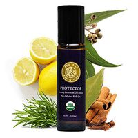 Organic Protector Essential Oil Blend (Based on the Legend of 4 Thieves), 100% Pure USDA Certified Organic - 10ml Pre-diluted Roll-on | Immunity Blend
