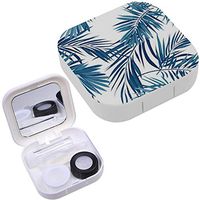 Portable Contact Lens Case Box Travel Kit Mirror + Bottle + Tweezers Container Holder [ Indigo Blue ]