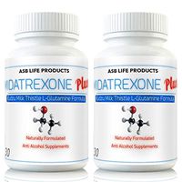 M Trexone Plus [2 Pack] Anti Alcohol Support Natural Alcohol Cravings Support Liver Detox KUDZU Milk Thistle L Glutamine B Vitamins Biotin VIT C