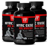 Nitric Oxide Preworkout Supplement for Muscle Pump 3150mg - (3 Bottles 270 Tablets)