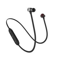 Bluetooth Headphones, Wireless Bluetooth 5.0 Magnetic Headset, in-Ear Ipx5 Sweatproof Earbuds with Microphone, 8 Hours Working Hours, Suitable for Sports, Running, Gym X5 / Black