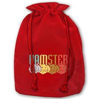 Awesome Vintage Retro HAMSTER Red Christmas Drawstring Bags / Santa's Trouser Bag/ Christmas Gift