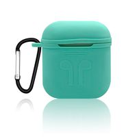 Morenitor AirPods Case, 1 Pcs Earphone Accessories Bluetooth Headset Silicone Storage Cover Box for iPhone AirPods(Green)