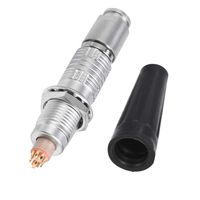 3/4/5/6/7/8/10/14 Pin Circular Metal Aviation Plug Socket Connector for Medical Instrument Multipole Circular Metal Connector Male Straight Plug (10 pin)