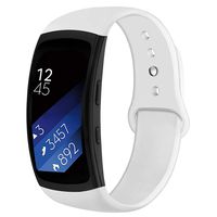 OenFoto Sports Band Compatible Gear Fit2 Pro/ Fit2, Replacement Silicone Accessories Strap Samsung Gear Fit2 Pro SM-R365/ Gear Fit2 SM-R360 Smartwatch -White
