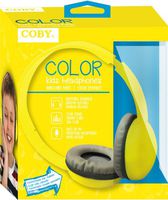 Coby CV-H821YLW Color Kids Headphone w/Mic CVH821 Yellow