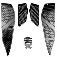 Frames & Fittings Huscus Motorcycle Foot Peg Plate Footrest Step Pad Mat Cover for Yamaha Xmax 125 250 300 400 2017-2018 Aluminum - (CN, Color: Black)