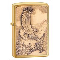 Zippo American Eagle Outdoor Indoor Windproof Lighter Custom Personalized Engraved Message on Backside