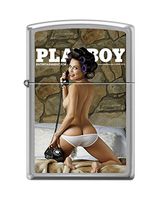 Zippo Playboy Cover June 2013 Pocket Lighter, Brushed Chrome