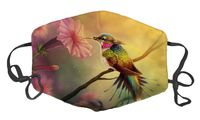 Dust Face Mask for Dust Mouth Mask Anti-Dust Mask Adjustable Earloop Face Mask (Hummingbird)
