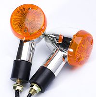 XYZCTEM 2 x 2" Chrome Front Rear Turn Signal,Fits For Most Motorcycle, Street Bike, Scooter, Cruiser,Chopper And More